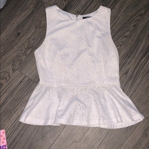 Lace peplum top